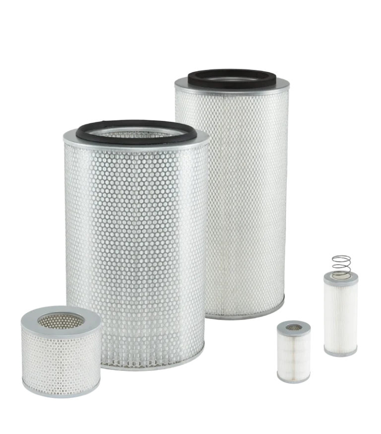 Cartucce filtranti di ricambio per soffianti, compressori e pompe per vuoto